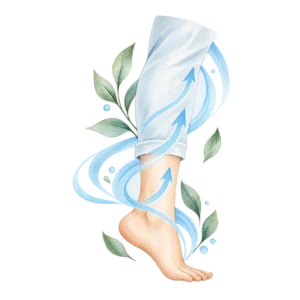 Aquarellillustration: Lymphtherapie bei alSa Rehab