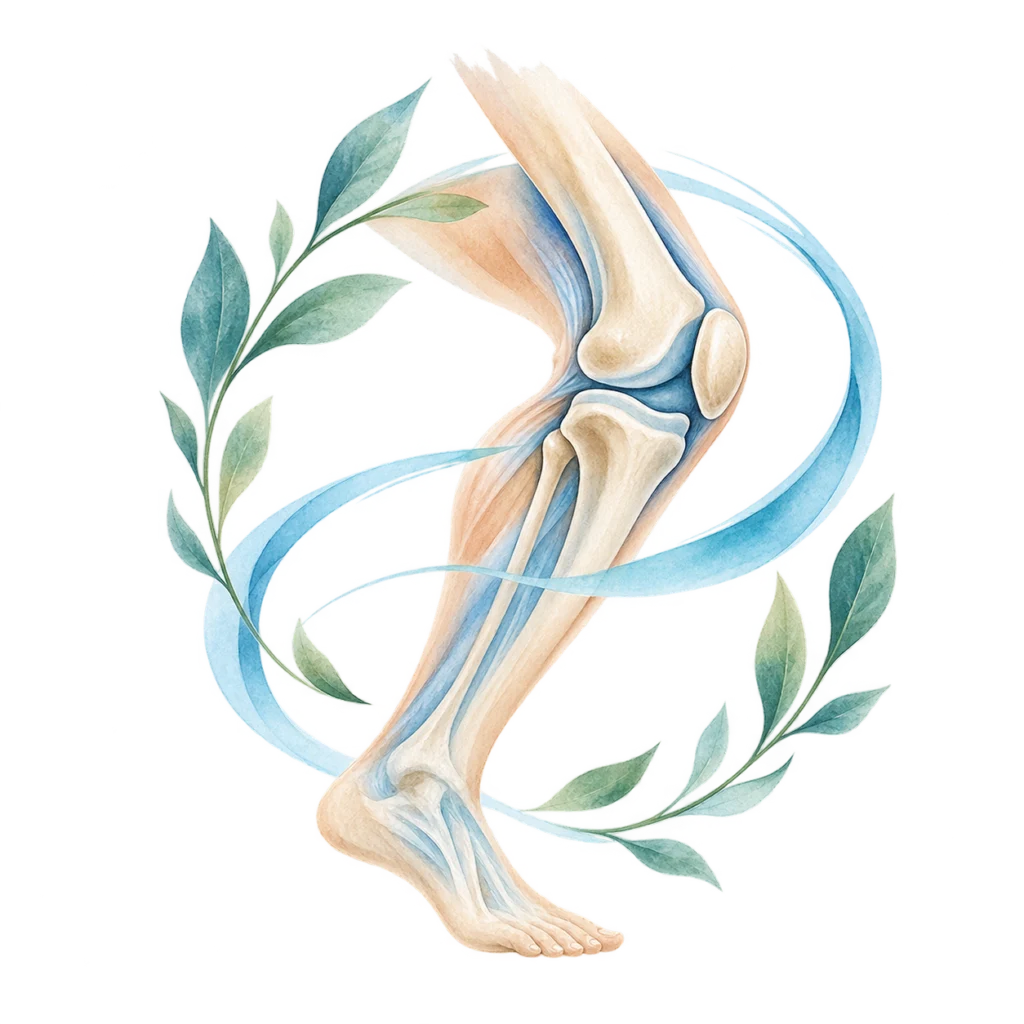 Aquarellillustration: Orthopädische Physiotherapie bei alSa Rehab