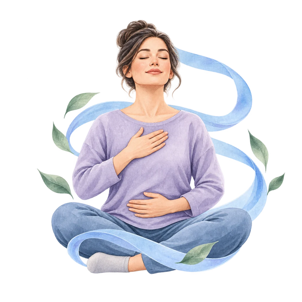 Aquarellillustration: Psychosomatisch orientierte Physiotherapie bei alSa Rehab