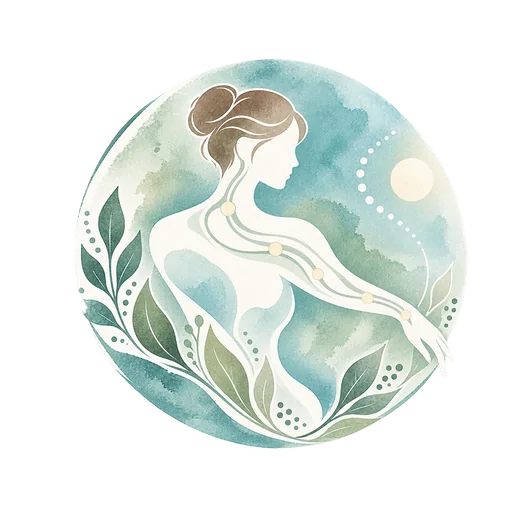 Aquarellillustration einer Frau zur Lymphtherapie und manuellen Lymphdrainage bei alSa Rehab